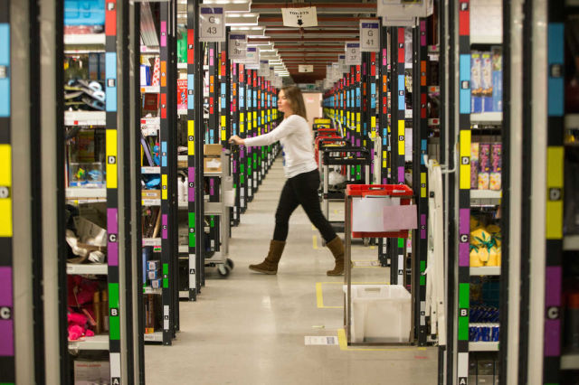 What an Amazon Warehouse Looks like a Month Before Christmas