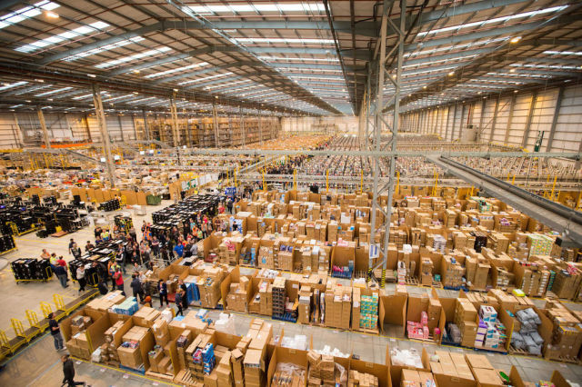 What an Amazon Warehouse Looks like a Month Before Christmas