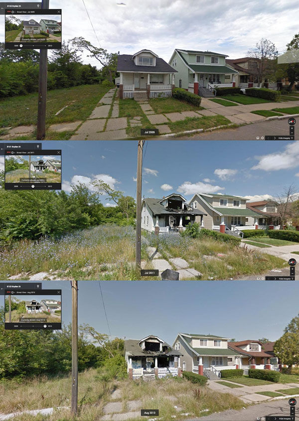 Google Street View Captures Detroit’s Deterioration on Time-lapsed Photos