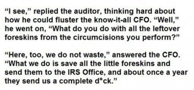 IRS Guy Tries to Get Clever But Fails