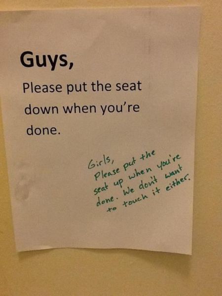 Amusing Bathroom Messages That Are Pretty Witty