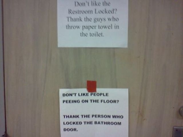 Amusing Bathroom Messages That Are Pretty Witty