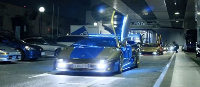 Super Cars Light Up the Night