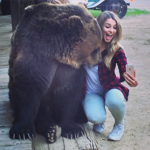Emily Sears Shares A Selfie with a Very Scary Friend