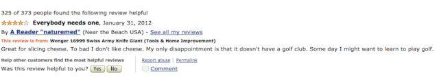 Amazon’s Hilarious Reviews of the Gigantic 16999 Swiss Army Knife