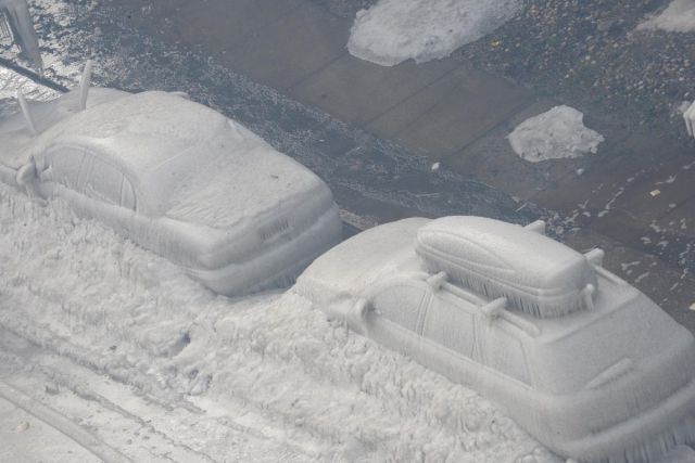 Warehouse Fire Is Turned to Ice Overnight