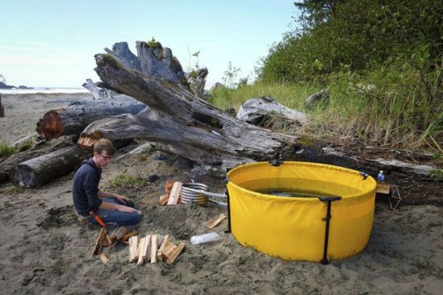 Camping Just Got a Lot Cooler with the Portable Hot Tub