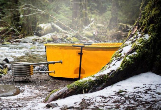 Camping Just Got a Lot Cooler with the Portable Hot Tub