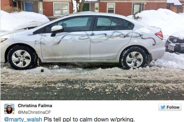 Boston Locals Do Crazy Things to Keep Their Parking Spots