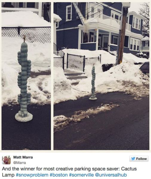 Boston Locals Do Crazy Things to Keep Their Parking Spots