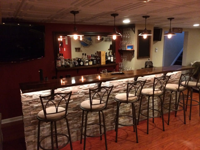 A Basement Bar Makeover That You Will Wish You Owned