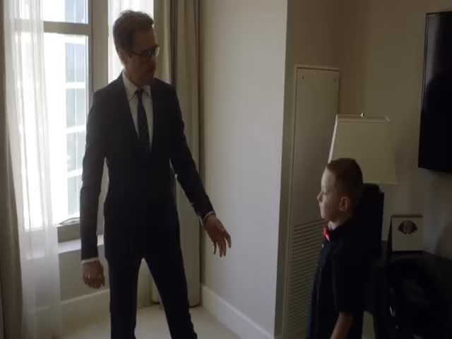 Robert Downey Jr. Gives a Bionic 'Iron Man' Arm to a Young Fan  (VIDEO)