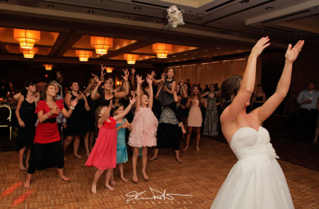 A New Twist on the Bridal Bouquet Toss