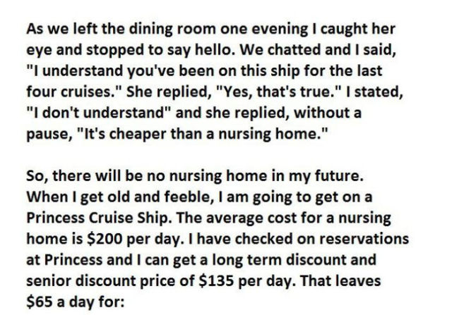 A Witty Old Lady’s Amusing Response to Why She Is Taking a Cruise Alone