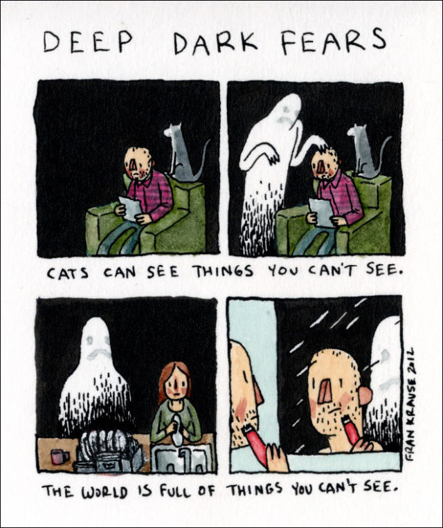 Funny and Disturbing Cartoons of People’s Top Terrifying Fears