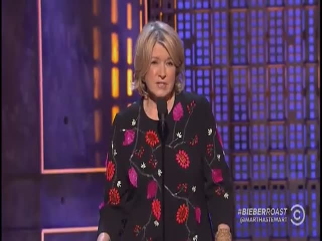 Martha Stewart Kills It at the Justin Bieber Roast  (VIDEO)