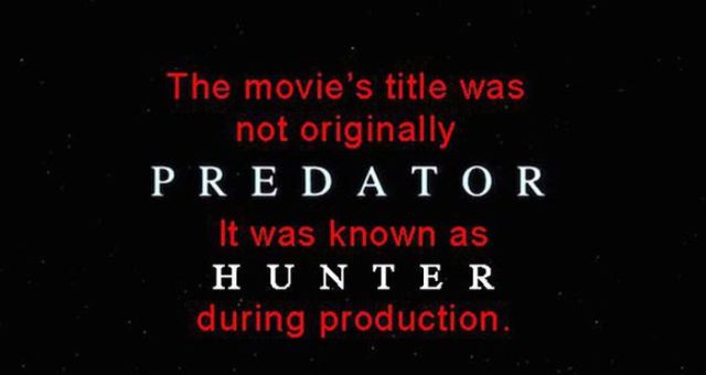 Little Known Facts about the Movie “Predator”