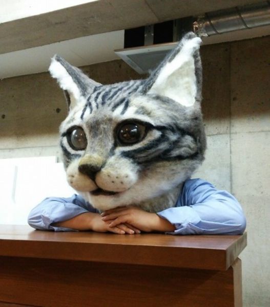 A Weirdly Cool Wearable Cat Head