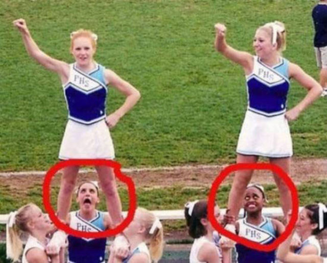 Cheerleaders Don’t Always Have Perfectly “Cheery” Faces