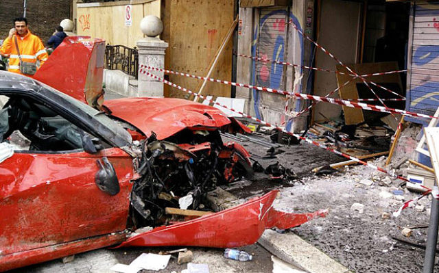 Valet Wrecks a Ferrari and a Storefront in One Go