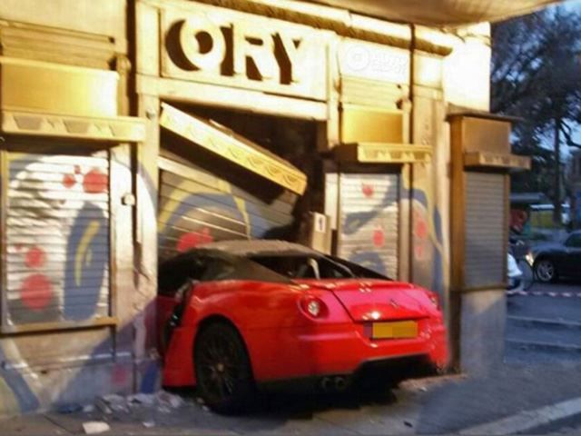 Valet Wrecks a Ferrari and a Storefront in One Go