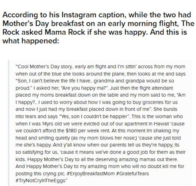 The Rock’s Touching Mother’s Day Story
