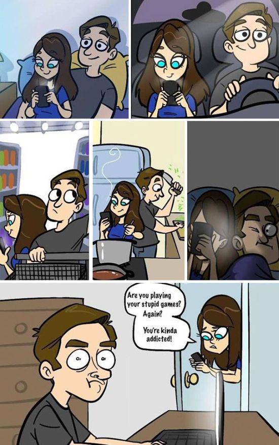 Funny Cartoons That Show That Smartphones Are Taking Over the World (28