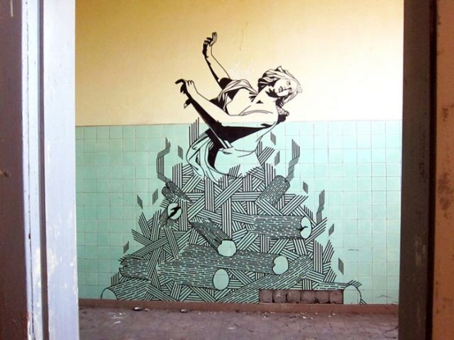 An Amazing Street Artist Who Uses Duct Tape to Bring His Work To Life