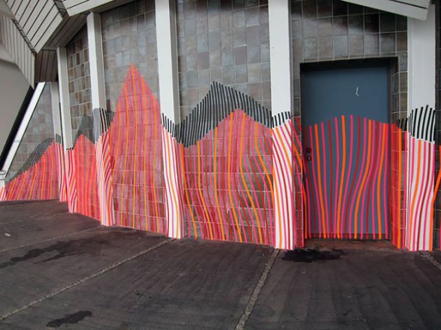 An Amazing Street Artist Who Uses Duct Tape to Bring His Work To Life