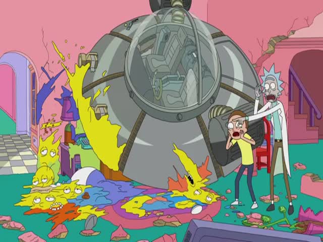 Rick and Morty Visit the Simpsons 