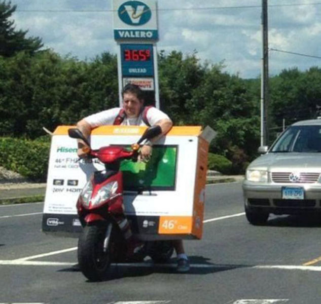 People Who Prove That Motorcycles Can Be Used to Transport Just about Anything