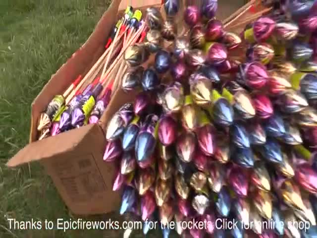 Setting Off 300 Rockets at Once  (VIDEO)