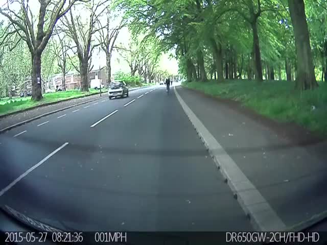 The Most Unexpected Accident between a Cyclist and a Learner Driver