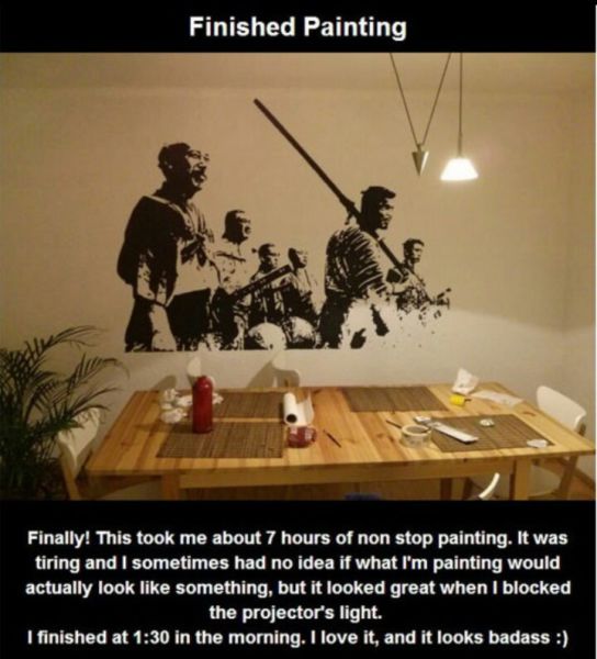 Dude Recreates the Most Epic Wall Mural in a Few Easy Steps