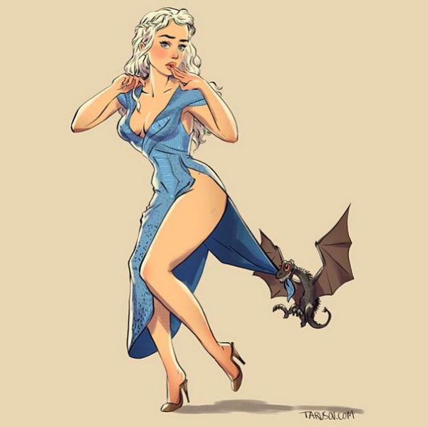 The “Game of Thrones” Ladies as Pin Up Cover Girls