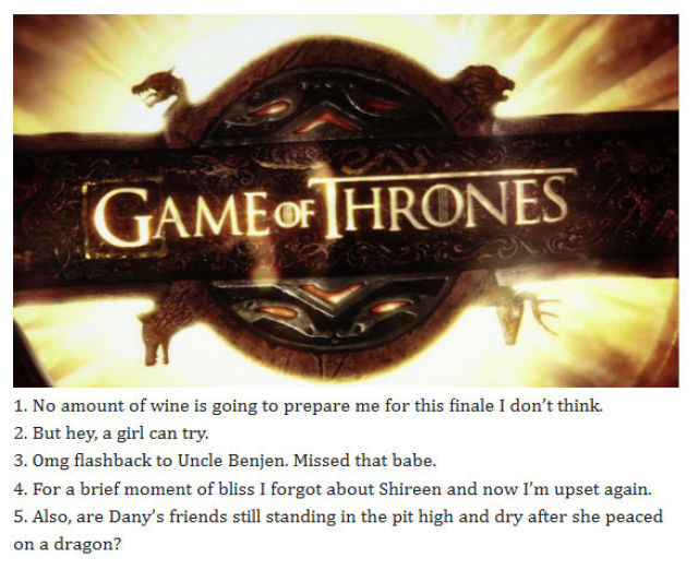 What People Were Really Thinking During the “Game of Thrones” Season 5 Finale