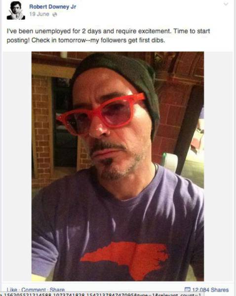 Robert Downey Jr Has The Funniest Facebook Page Ever 32 Pics