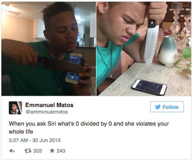 Siri’s Answer to Dividing Zero by Zero Has the Internet Going Crazy with Responses