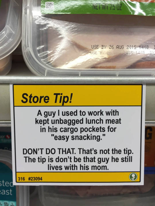 Witty Shopper Leaves Behind Hilarious Shopping Tips at a Local Grocery Store