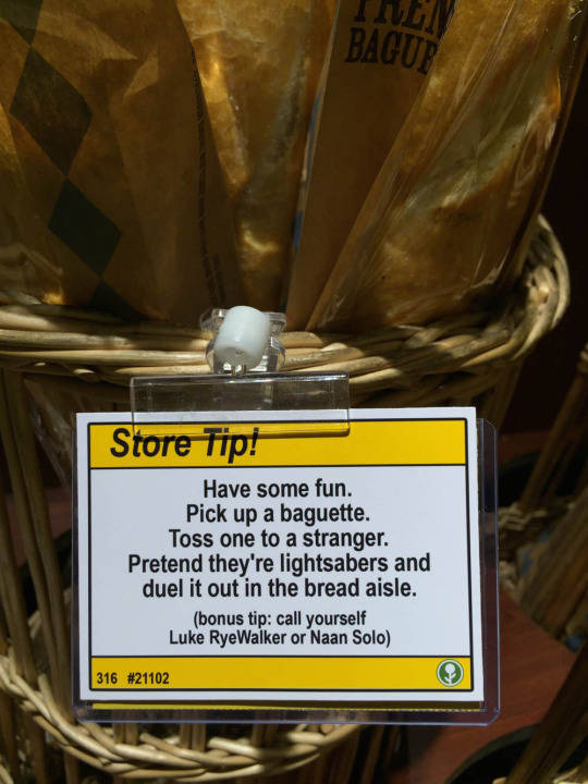 Witty Shopper Leaves Behind Hilarious Shopping Tips at a Local Grocery Store