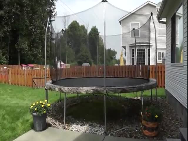 This Double Flip Double Basketball Trick Shot Is Truly Insane