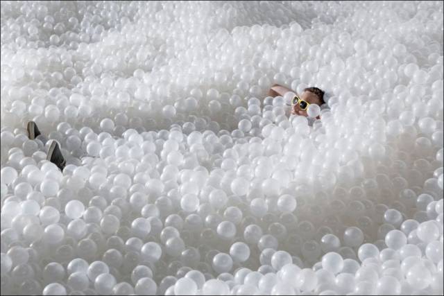 People are Invited to Swim in a Sea of Plastic Balls in the Name of Art