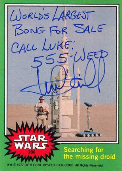 Star Wars Star Pens Funny Autographs for His Fans