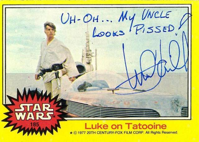 Star Wars Star Pens Funny Autographs for His Fans