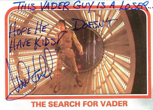 Star Wars Star Pens Funny Autographs for His Fans