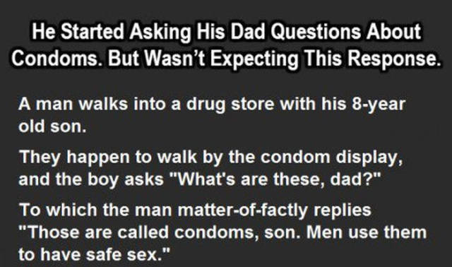 Father Answers His Son’s Questions about Condoms in the Most Unexpected Way