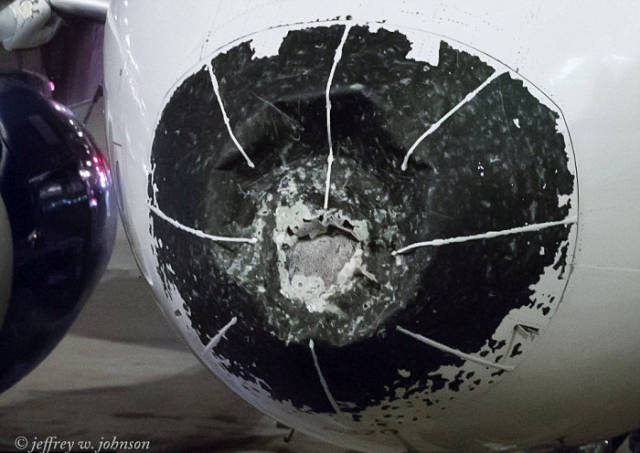 Delta Pilot Gets Hit by Golf Ball Sized Hail and Has to Land Blind