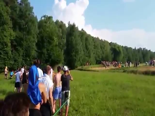 Rally Car Race Spectators Get a Little More Action Than They Bargained for