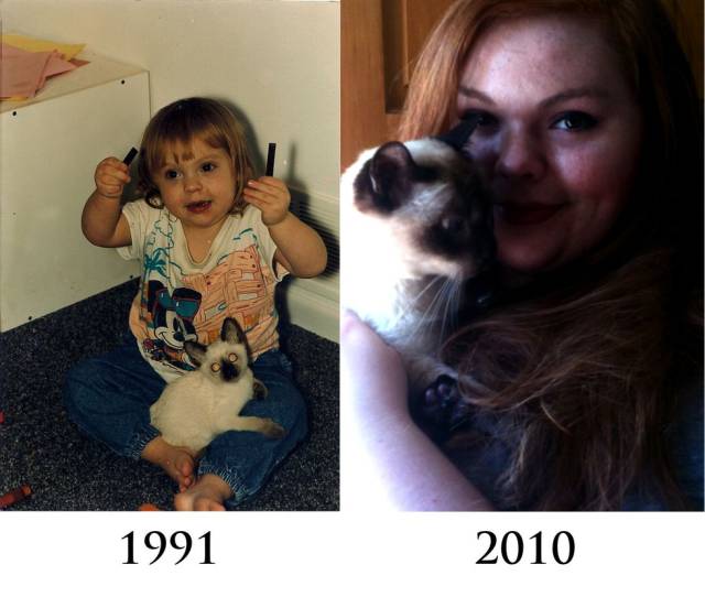 Touching First and Last Photos of Beloved Pets