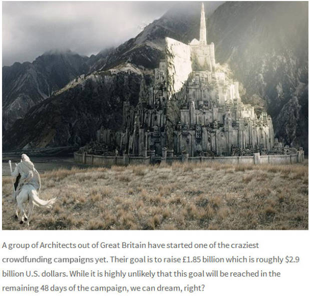 “Lord of the Rings” Fans Rally to Recreate Minis Tirith in Real Life